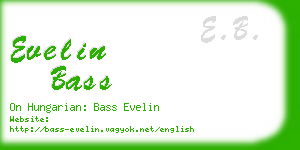 evelin bass business card